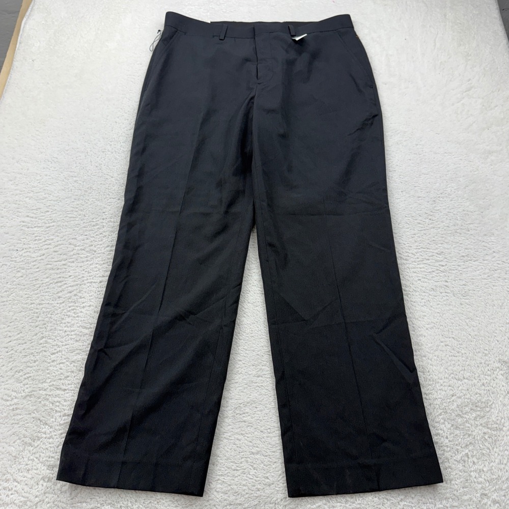 NEW Stafford Mens Charcoal Microstripe Classic Fit Dress‎ Pants Trousers 36x30